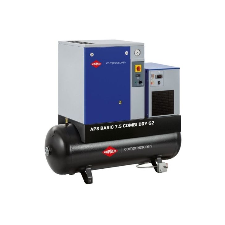 Screw compressor APS 7.5 Basic G2 Combi Dry 10 bar 7.5 hp/5.5 kW 780 l/min 200 l