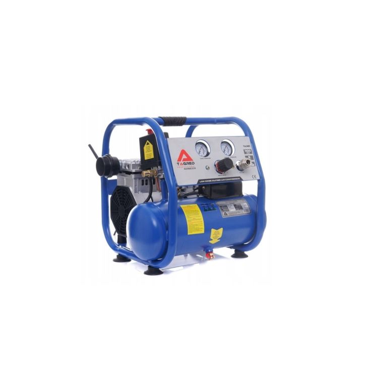 Compressor without oil 6L, 330 l/min, 1.1 kW, 2 cylinders, 230V