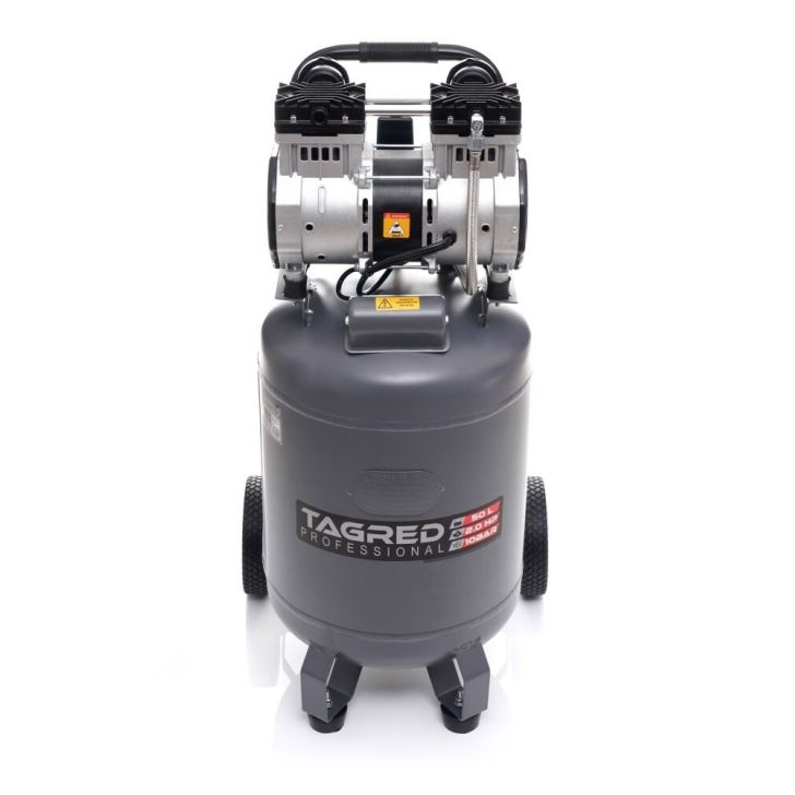 Oil-free compressor 50L, 290 l/min, 2.0 kW, 2 cylinders, 230V, 10 bar