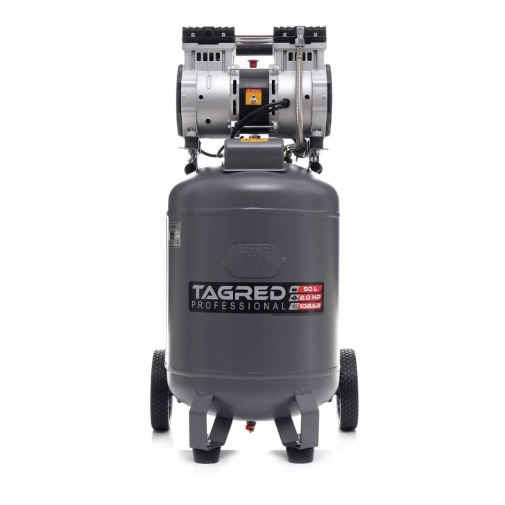 Oil-free compressor 50L, 290 l/min, 2.0 kW, 2 cylinders, 230V, 10 bar