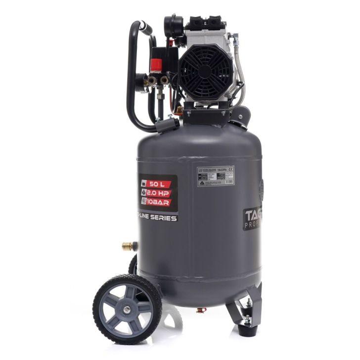 Компрессор без масла 50л, 290 л/мин, 2,0 кВт, 2 цилиндра, 230В, 10 бар