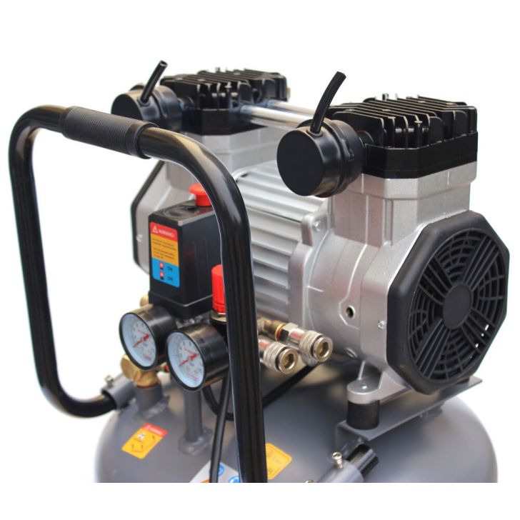 Compressor without oil 100L, 394 l/min, 3.0 kW/2.2 kW, 2 cylinders, 230V, 10 bar