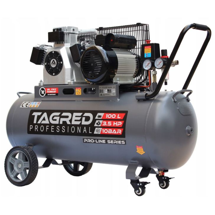 Compressor 100L, 510 l/min, 3.5 kW/2.6 kW, 3 cylinders, 230V, 10 bar