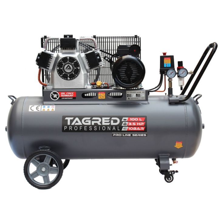 Compressor 100L, 510 l/min, 3.5 kW/2.6 kW, 3 cylinders, 230V, 10 bar