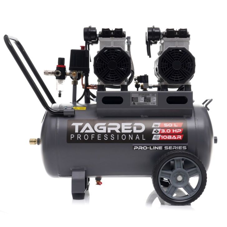 Compressor 50L, 455 l/min, 2x1.5 kW, 4 cylinders, 230V, 10 bar