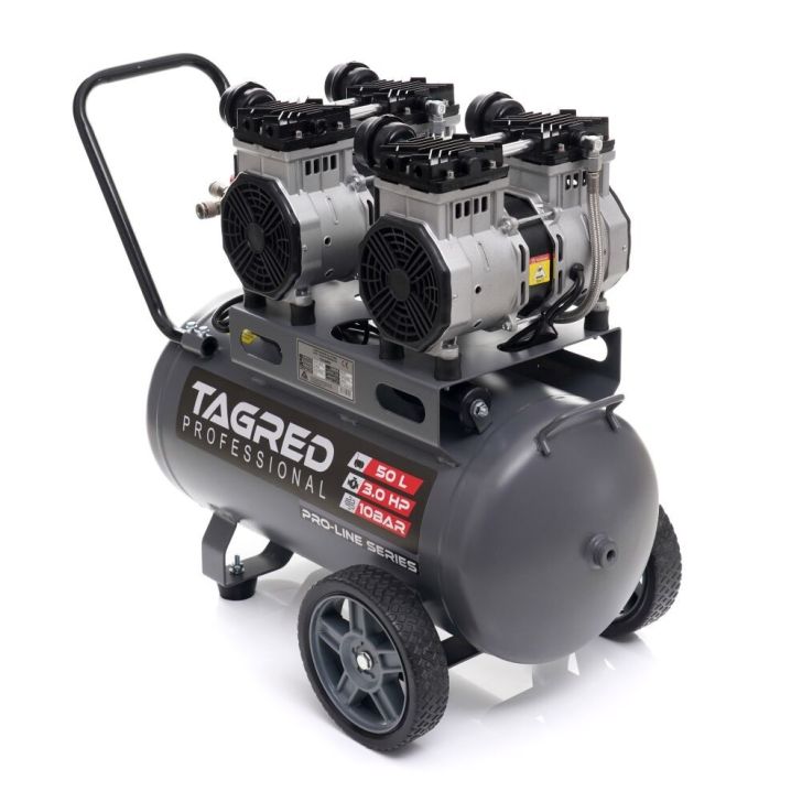 Compressor 50L, 455 l/min, 2x1.5 kW, 4 cylinders, 230V, 10 bar