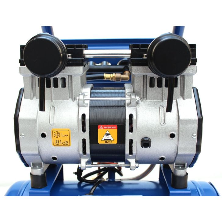 Компрессор без масла 16л, 276 л/мин, 2,0 кВт/1,5 кВт, 2 цилиндра, 230В, 10 бар