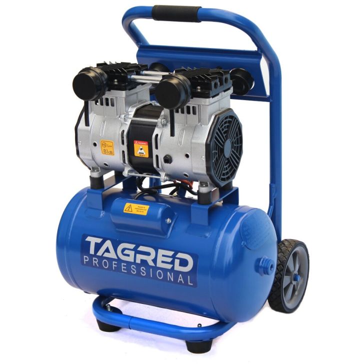 Compressor without oil 16L, 276 l/min, 2.0 kW/1.5 kW, 2 cylinders, 230V, 10 bar