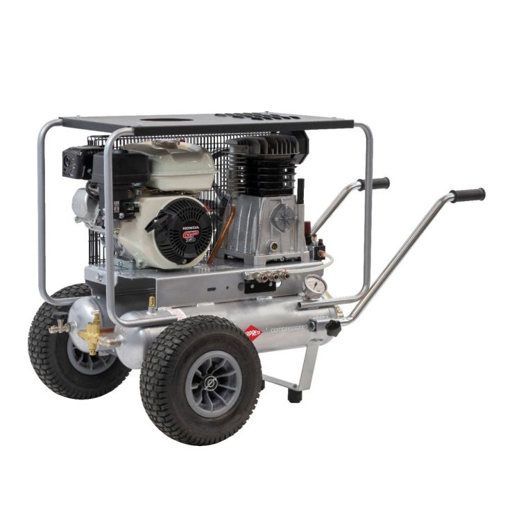 Compressor with petrol engine BM 11+11/410 (Honda GX160) 10 bar 4.8 HP / 3.6 kW 247 l/min 2 x 11 l