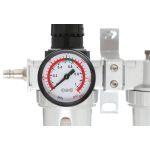 Air reducer with water separator 1/4" filter, lubricator