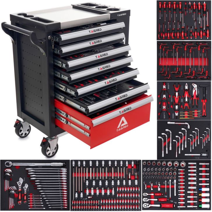 Tool trolley with tools 298 pcs.