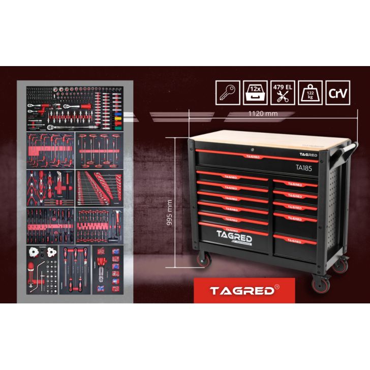 Tool trolley with XXL tools 479 pcs.