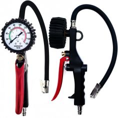 Pumping gun with pressure gauge 0-12 bar, PSI