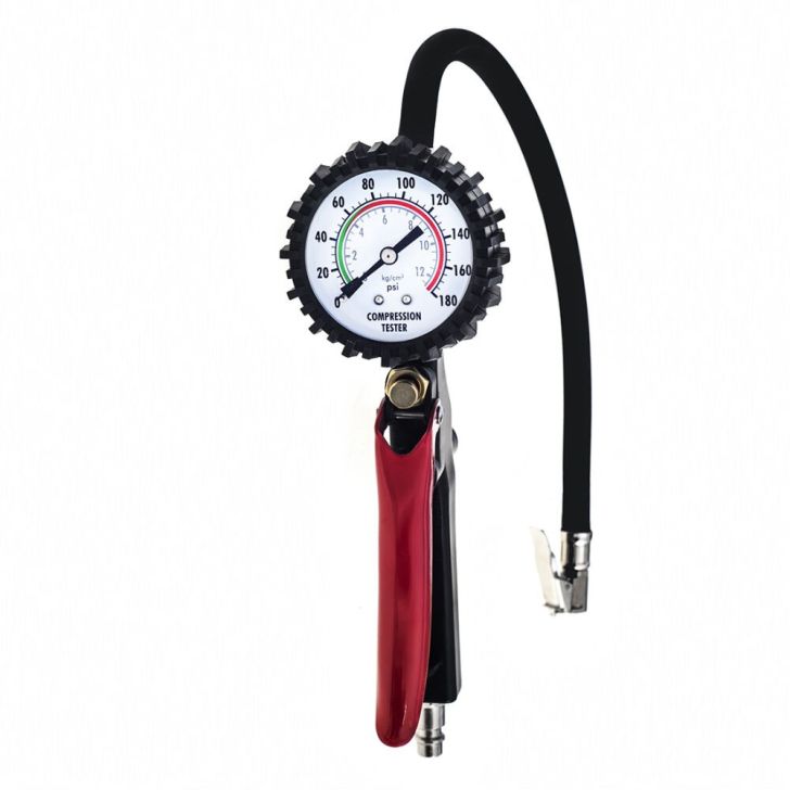 Pumping gun with pressure gauge 0-12 bar, PSI
