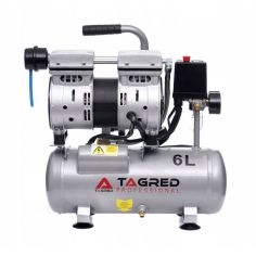 Oil-free compressor 6L, 150 l/min, 550 W, 2 cylinders, 230V, 8 bar 2