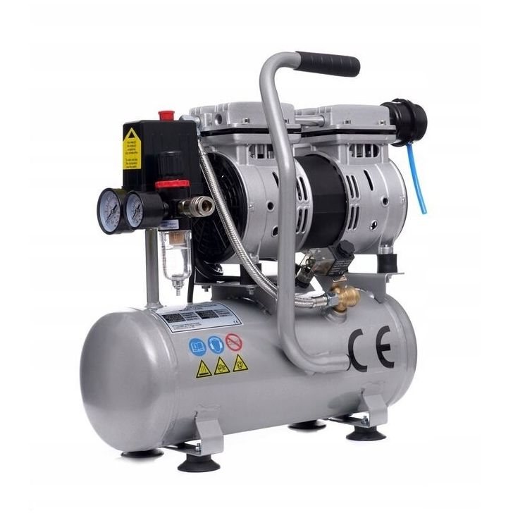 Kompresors bez eļļas 6L, 150 l/min, 550 W, 2 cilindri, 230V, 8 bar