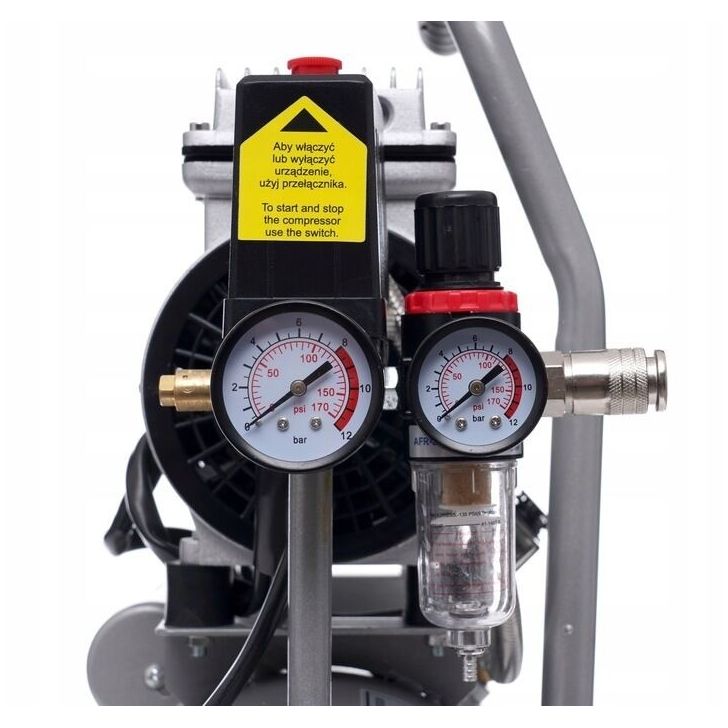 Компрессор без масла 6л, 150 л/мин, 550 Вт, 2 цилиндра, 230В, 8 бар