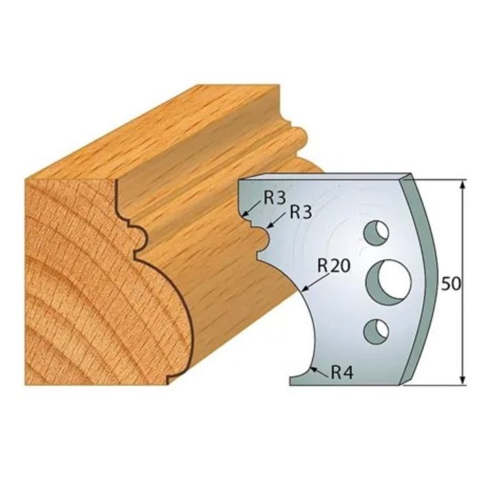 Profile knife profile №.501-2 pcs. 50x4 mm SP