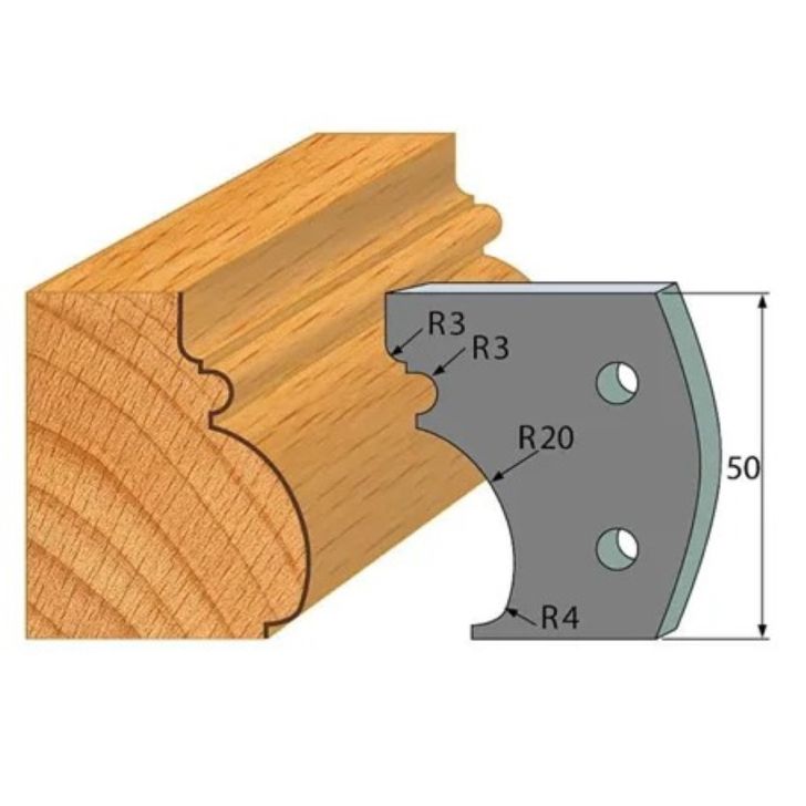 Anti-knife profile №.501-2 pcs. 50x4 mm SP