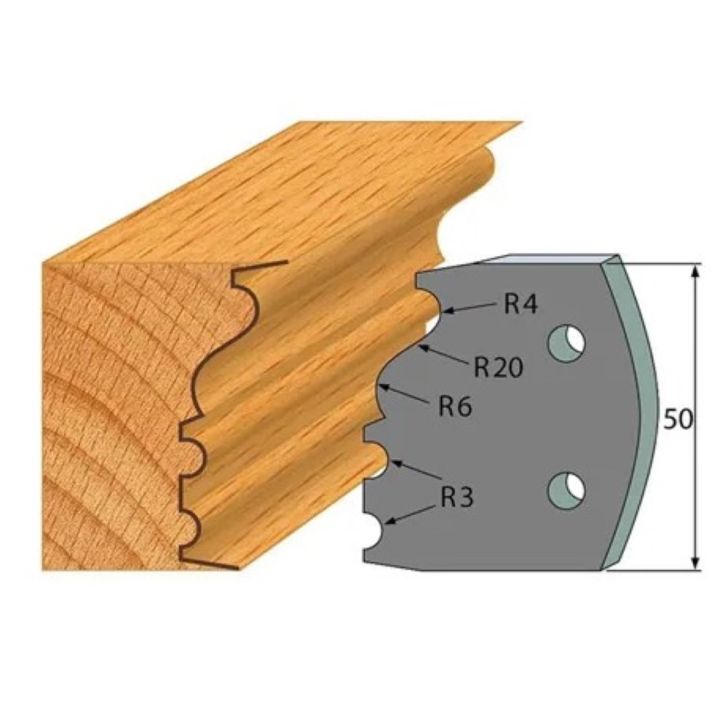 Anti-knife profile №.513-2 pcs. 50x4 mm SP