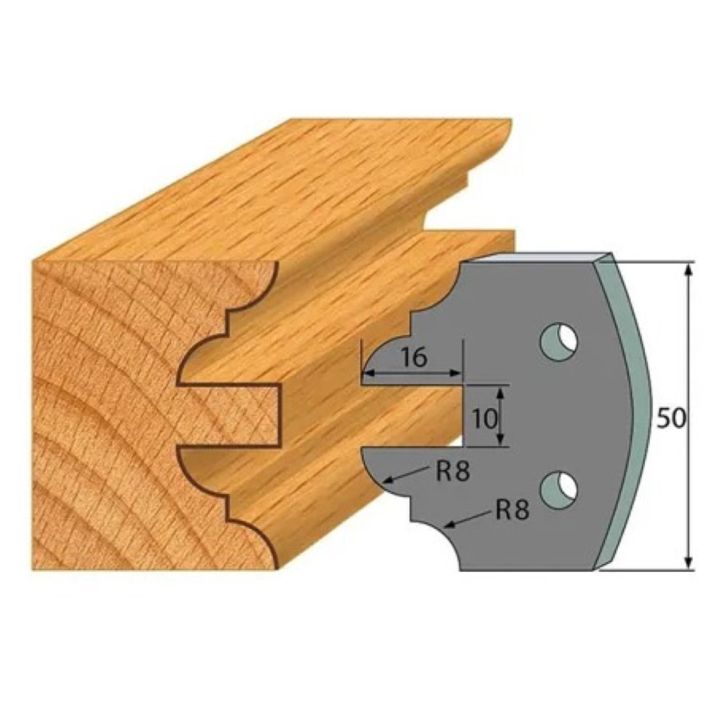 Anti-knife profile №.523-2 pcs. 50x4 mm SP