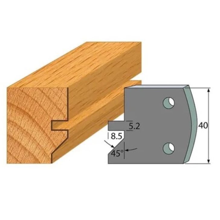 Anti-knife profile №.084-2 pcs. 40x4 mm SP