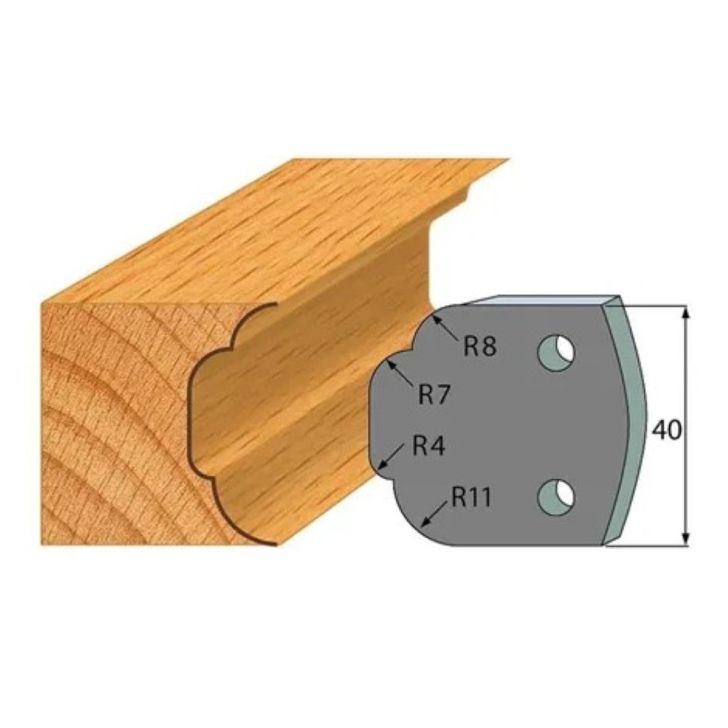 Anti-knife profile №.023-2 pcs. 40x4 mm SP