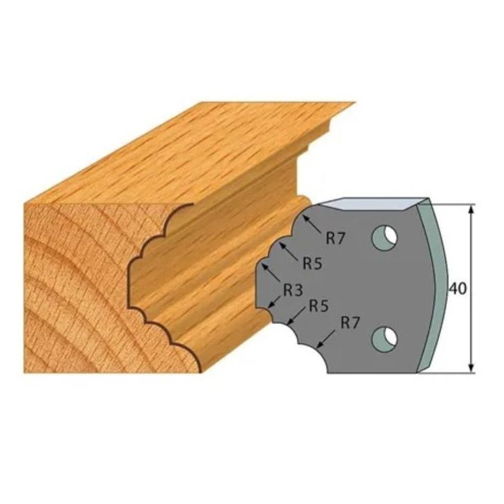 Anti-knife profile №.021-2 pcs. 40x4 mm SP