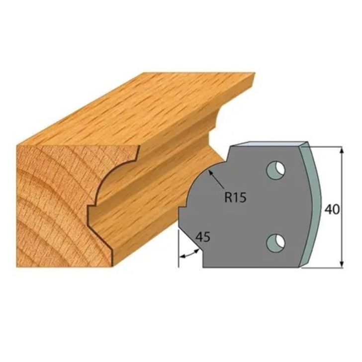 Anti-knife profile №.037-2 pcs. 40x4 mm SP