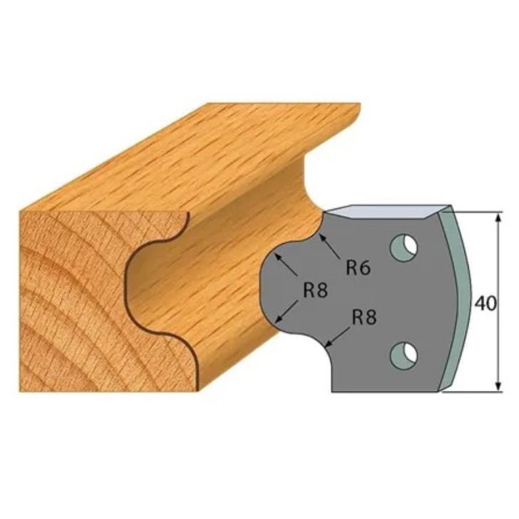 Anti-knife profile №.056-2 pcs. 40x4 mm SP