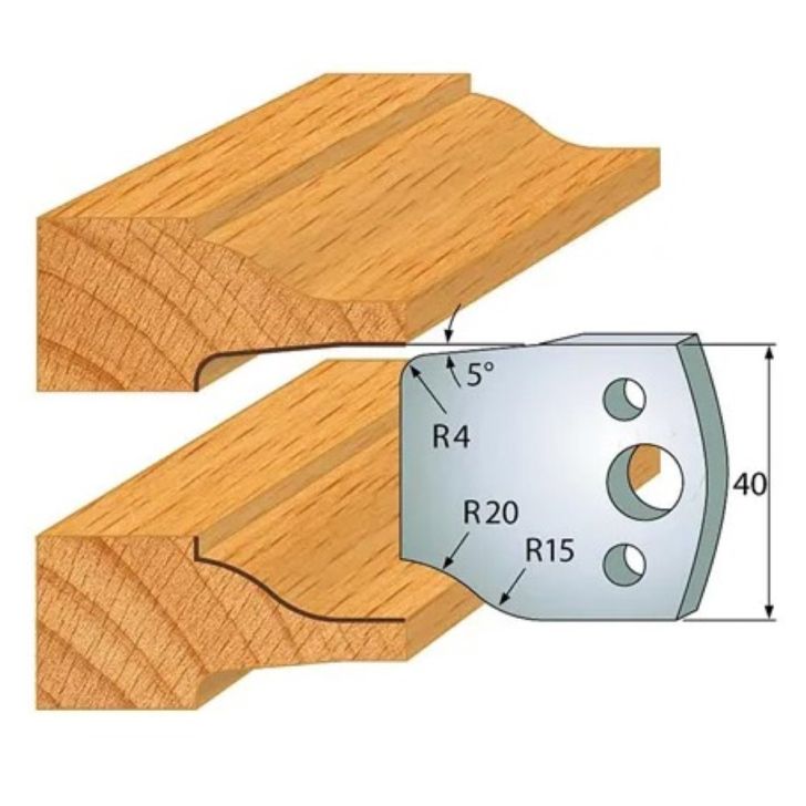 Profile knife profile №.100-2 pcs. 40x4 mm SP