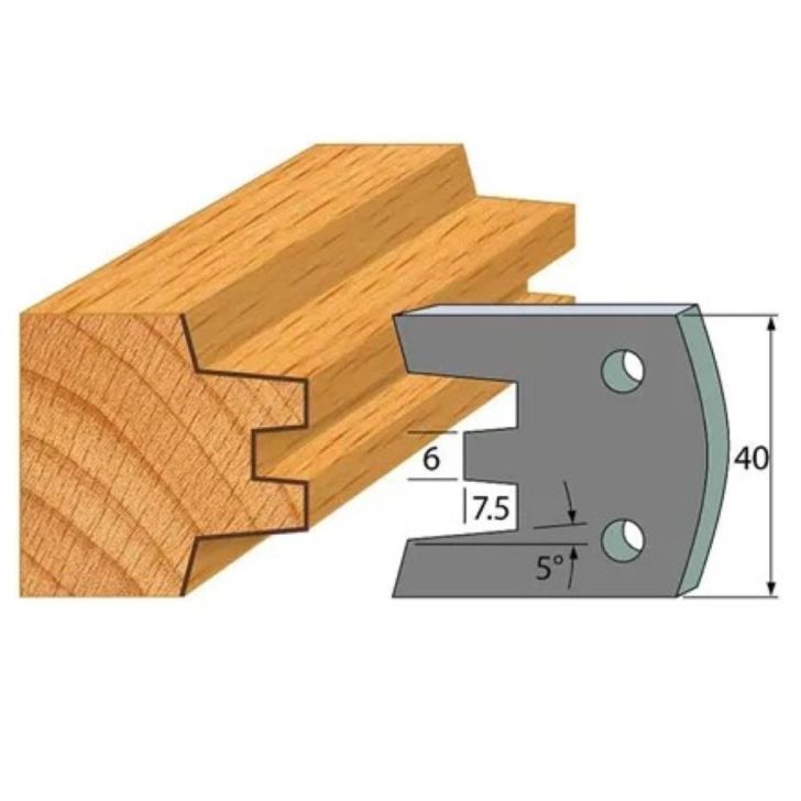 Anti-knife profile №.113-2 pcs. 40x4 mm SP