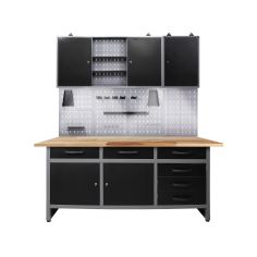 Darba galds Karsten 160 cm 2 skapji atvērti LED