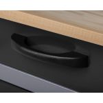 Work desk Karsten 160 cm 2 open cabinets LED