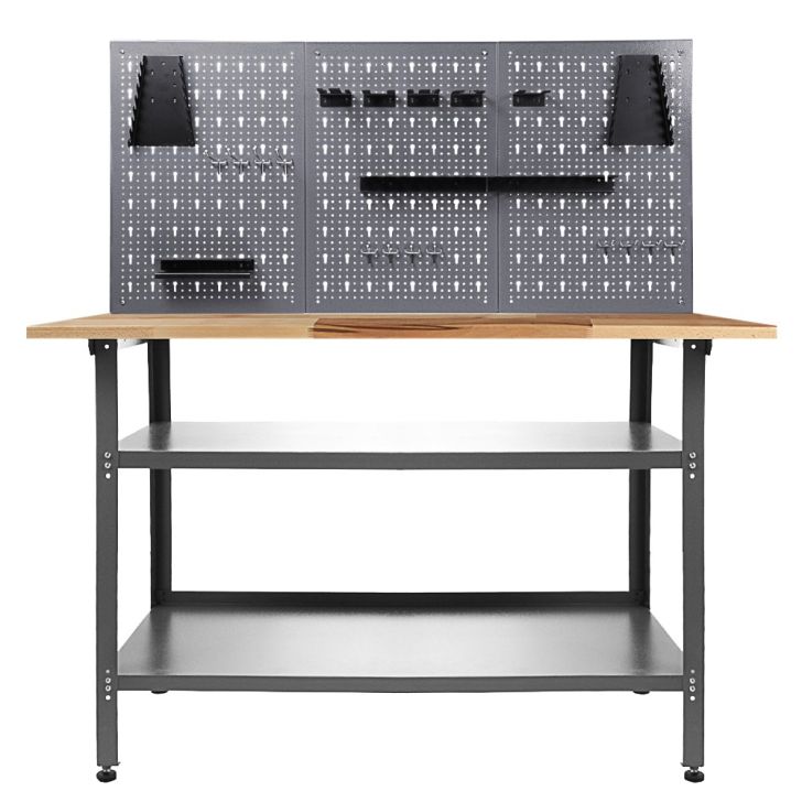 Workbench Nobbi 120 cm with perforated wall