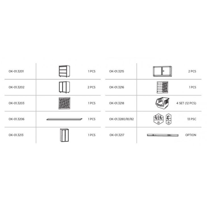 Workshop furniture set RMS 34 pcs