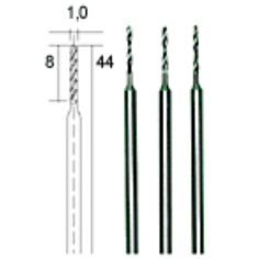 HSS 1.0mm twist drills, set of 3, PROXXON MICROMOT System, for precision mechanics