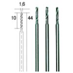 HSS 1.6mm twist drills, set of 3, PROXXON MICROMOT System, for precision mechanics