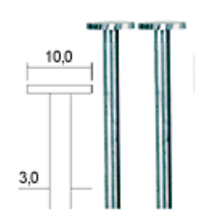 Tungsten-vanadium burrs 10.0 mm, set, 2 pcs, PROXXON MICROMOT System, for precision mechanics