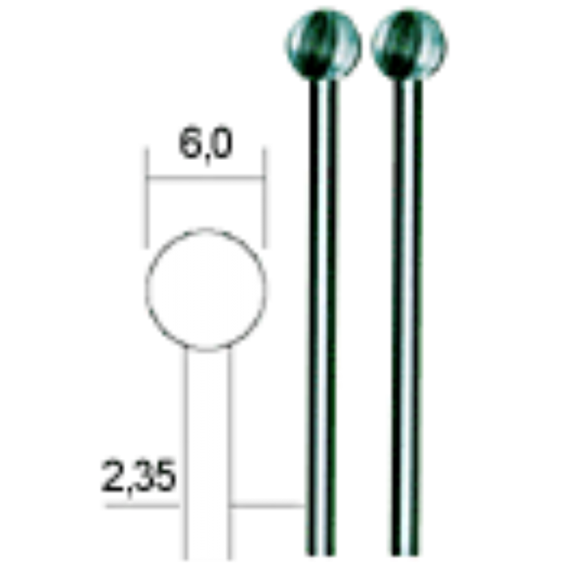 Volframa-vanādija borfrēzes 6.0 mm, komplekts, 2 gab, PROXXON MICROMOT System, smalkmehāniķiem