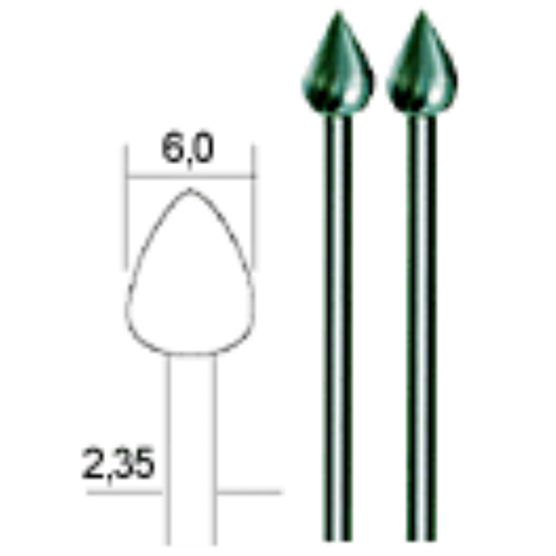 Volframa-vanādija borfrēzes 6.0 mm, komplekts, 2 gab, PROXXON MICROMOT System, smalkmehāniķiem