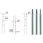 Carbide burrs 1.2/2.1/2.3 mm, set, 3 pcs, PROXXON MICROMOT System, for precision mechanics