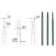 Cietkausējuma borfrēzes 1.2/2.1/2.3 mm, komplekts, 3 gab, PROXXON MICROMOT System, smalkmehāniķiem