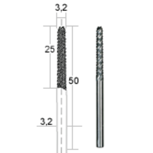 Cietkausējuma frēze 3,2 mm, PROXXON MICROMOT System, smalkmehāniķiem