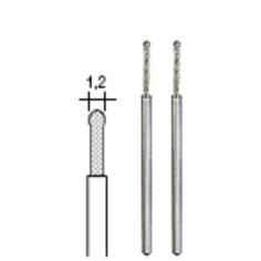 Dimanta lodveida MINI borfrēzes 1.2 mm, 2 gab, komplekts, PROXXON MICROMOT System, smalkmehāniķiem