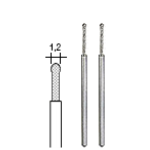 Dimanta lodveida MINI borfrēzes 1.2 mm, 2 gab, komplekts, PROXXON MICROMOT System, smalkmehāniķiem