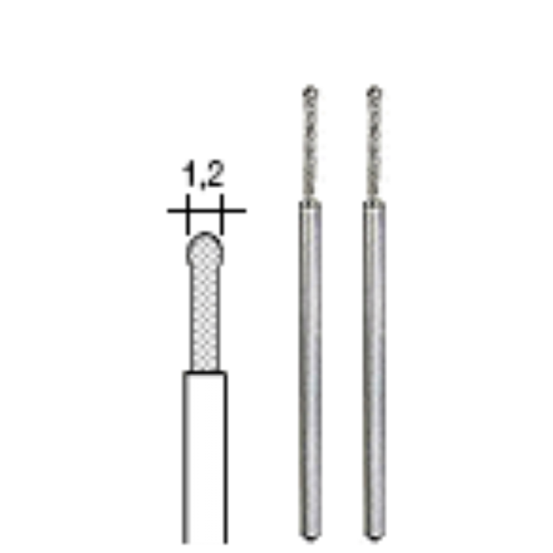 Dimanta lodveida MINI borfrēzes 1.2 mm, 2 gab, komplekts, PROXXON MICROMOT System, smalkmehāniķiem