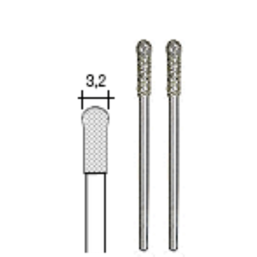 Dimanta lodveida MINI borfrēzes 3.2 mm, 2 gab, komplekts, PROXXON MICROMOT System, smalkmehāniķiem