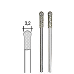 Dimanta lodveida MINI borfrēzes 3.2 mm, 2 gab, komplekts, PROXXON MICROMOT System, smalkmehāniķiem