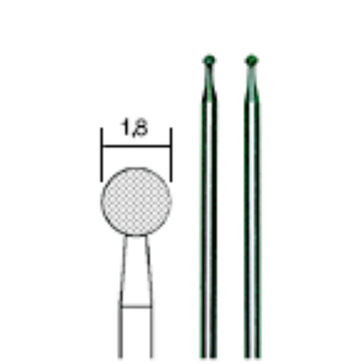 Diamond MINI burrs 1.8 mm, 2 pcs, set, PROXXON MICROMOT System, for precision mechanics